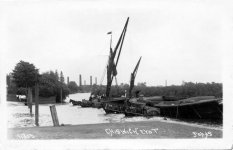 Chiswick Eyot,river view,horse unloading barge